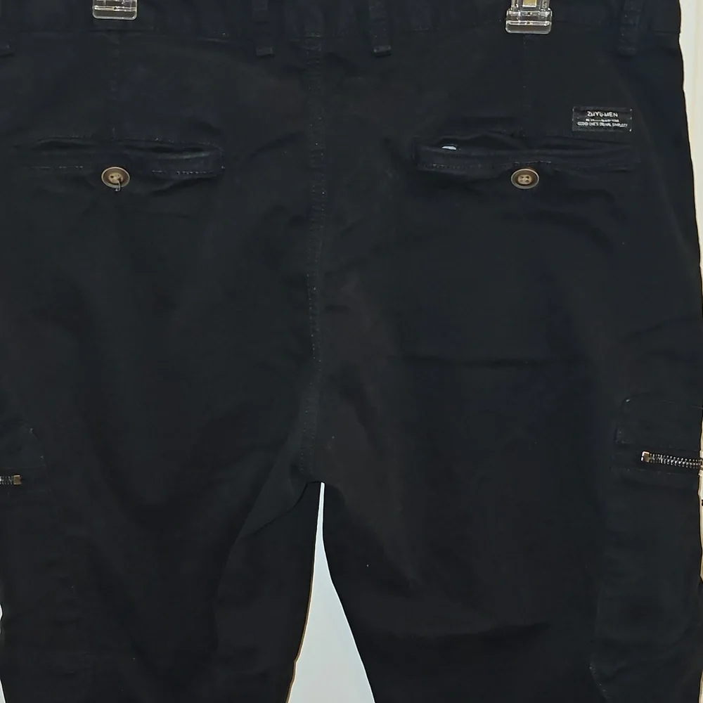 City Boy Men's Black Jogger Pants with Zip Pockets